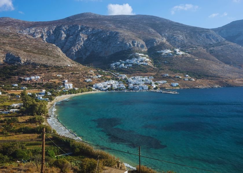 Sea view from Amorgos Yoga and freediving in greece