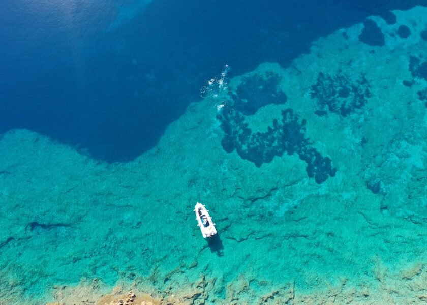 Drone Shot of Amorgos Freediving and Yoga Retreat